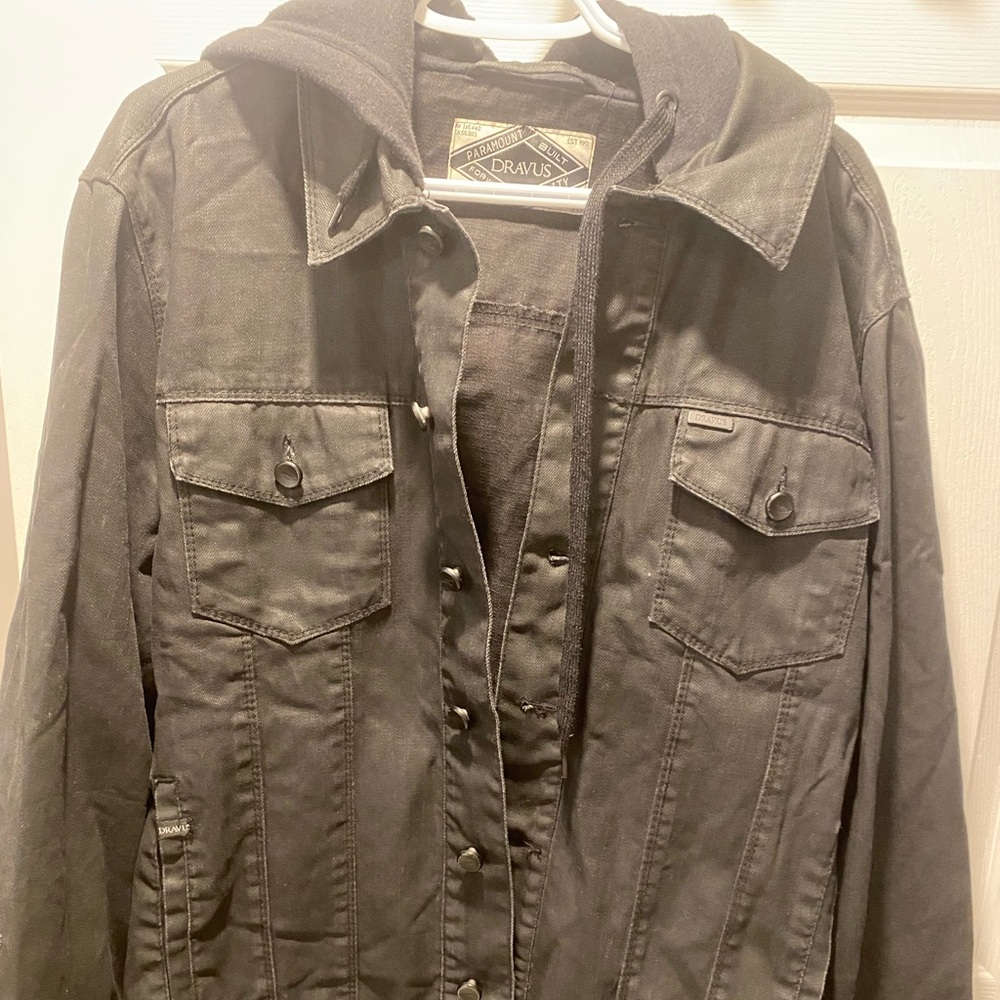 Dravus black Jean jacket Hooded